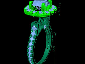 engagement ring high detail Modelo de Impressão 3D