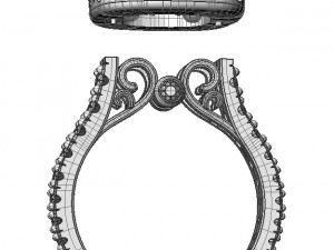 engagement ring high detail Modelo de Impressão 3D