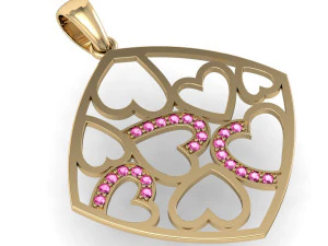 beautyful pendant with heart 3D Print Model