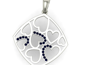 beautyful pendant with heart Modèles 3D en vedette