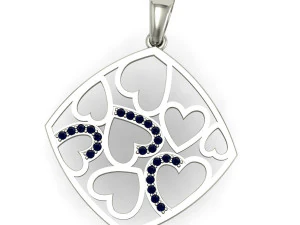 beautyful pendant with heart 3D Print Model