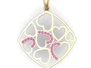 beautyful pendant with heart Modèles 3D en vedette