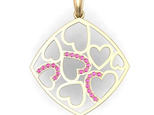 beautyful pendant with heart 3D Print Model