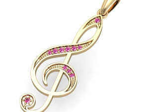 beautyful pendant treble clef 3D Baskı Modeli