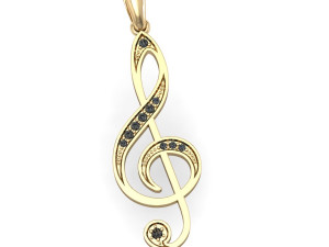 beautyful pendant treble clef 3D Baskı Modeli