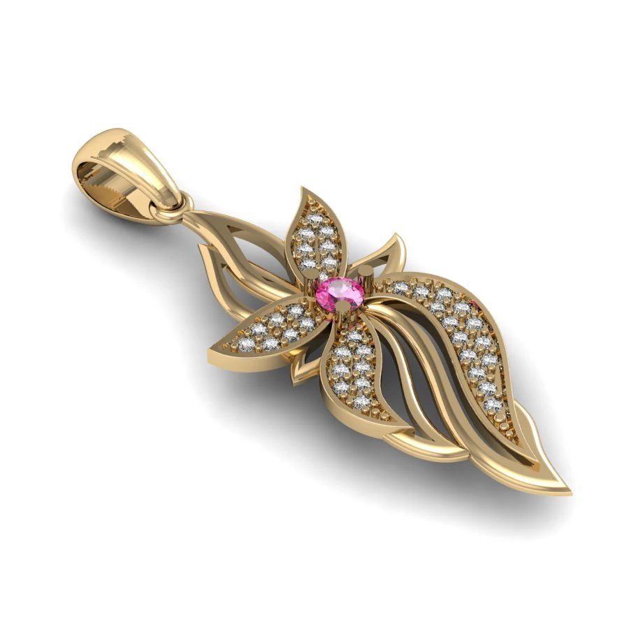 beautyful pendant flower 3D Print Model .c4d .max .obj .3ds .fbx .stl .blend 