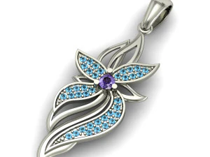 beautyful pendant flower 3D Print Model