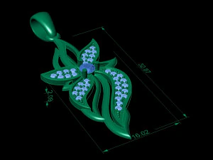 beautyful pendant flower 3D Print Model
