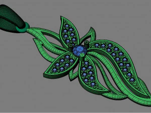 beautyful pendant flower 3D Print Model