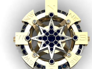 rose of wind pendant 3D Baskı Modeli