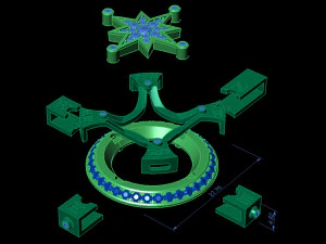 rose of wind pendant 3D Print Model