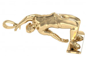 pendant snowboarder 3D Print Model