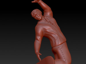 pendant snowboarder 3D 프린트 모델
