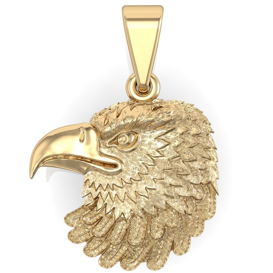 pendant eagle head 3D Print Model in Pendants 3DExport