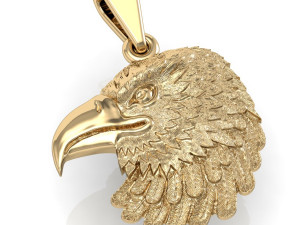 pendant eagle head Modello di stampa 3D