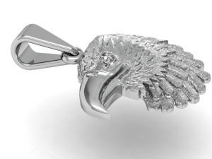pendant eagle head Modello di stampa 3D