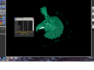pendant eagle head Modello di stampa 3D