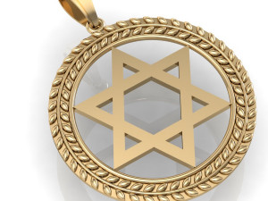 pendant star of david 3D Print Model