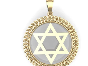 pendant star of david 3D Print Model