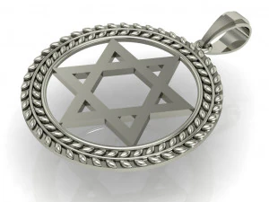 pendant star of david 3D Print Model