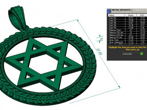 pendant star of david 3D Baskı Modeli