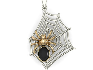 pendant spider on the web 3D-printmodel