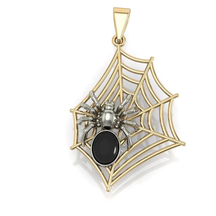 pendant spider on the web 3D Print Model .c4d .max .obj .3ds .fbx .stl .blend 