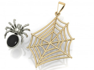 pendant spider on the web 3D-printmodel