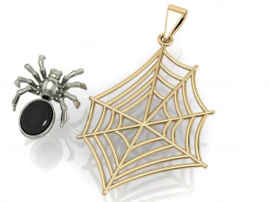 pendant spider on the web 3D Print Model