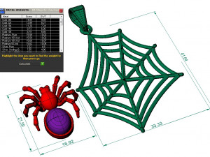 pendant spider on the web 3D-printmodel