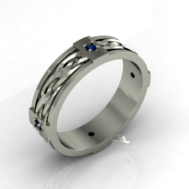fashion wedding ring with diamonds 3D Print Model .c4d .max .obj .3ds .fbx .stl .blend 
