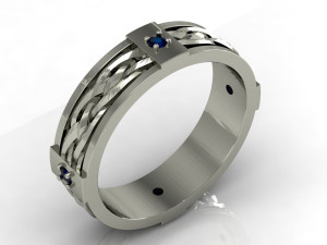 fashion wedding ring with diamonds 3D प्रिंट मॉडल