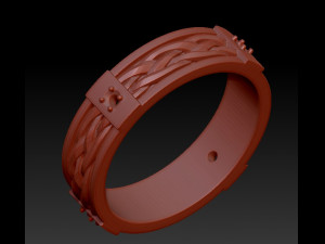 fashion wedding ring with diamonds 3D Print Model