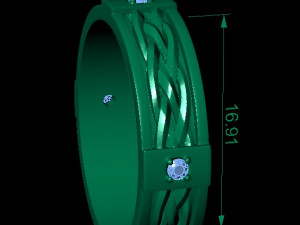 fashion wedding ring with diamonds 3D Print Model