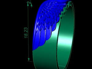 beautiful wedding rings with wings 3D Druckmodell