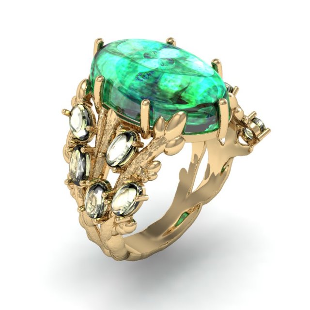 fashion ring 3Dプリントモデル .c4d .max .obj .3ds .fbx .stl .blend 