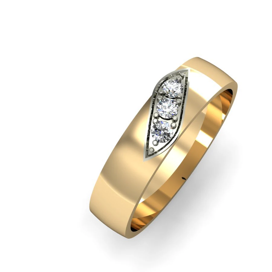 wedding ring with gem 3D Print Model .c4d .max .obj .3ds .fbx .stl .blend 