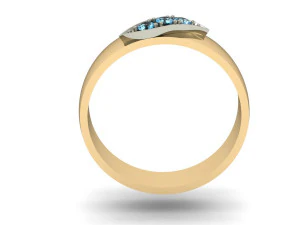 wedding ring with gem 3D Print Model