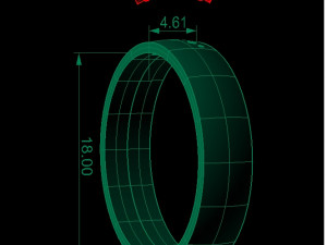 wedding ring with gem 3D 프린트 모델