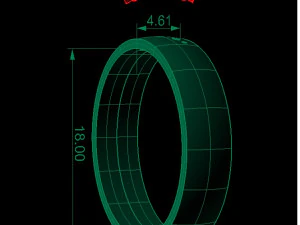 wedding ring with gem 3D Print Model