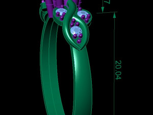 fashion ring Model Cetak 3D
