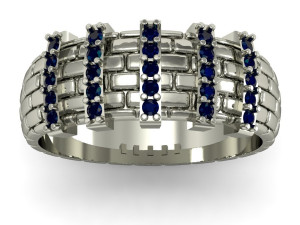fashion ring with gems 3D 프린트 모델