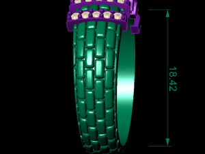 fashion ring with gems 3D 프린트 모델