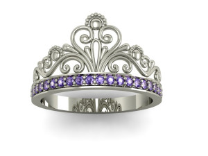 fashion ring crown Modello di stampa 3D