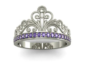 fashion ring crown 3D Print Model