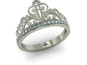 fashion ring crown Modello di stampa 3D