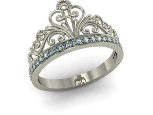 fashion ring crown 3D Print Model