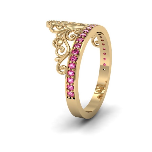 fashion ring crown Modello di stampa 3D .c4d .max .obj .3ds .fbx .stl .blend 