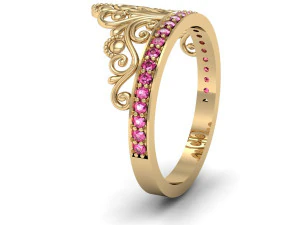 coroa de anel de moda Modelo de Impressão 3D