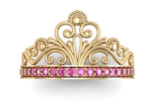 fashion ring crown Modello di stampa 3D